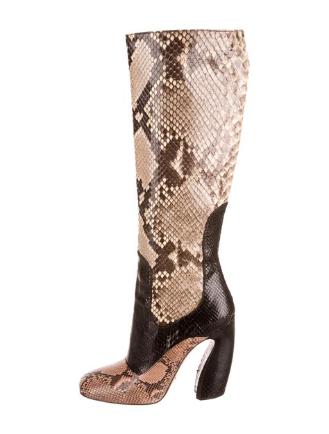 prada snake boots|Prada Snakeskin Shoes .